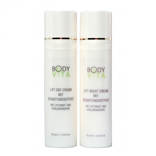 Bodyvita - LIFT DAY + LIFT NIGHT Cream - Gesichtspflege - 3er-Set inkl. Kosmetikbag Bodyvita