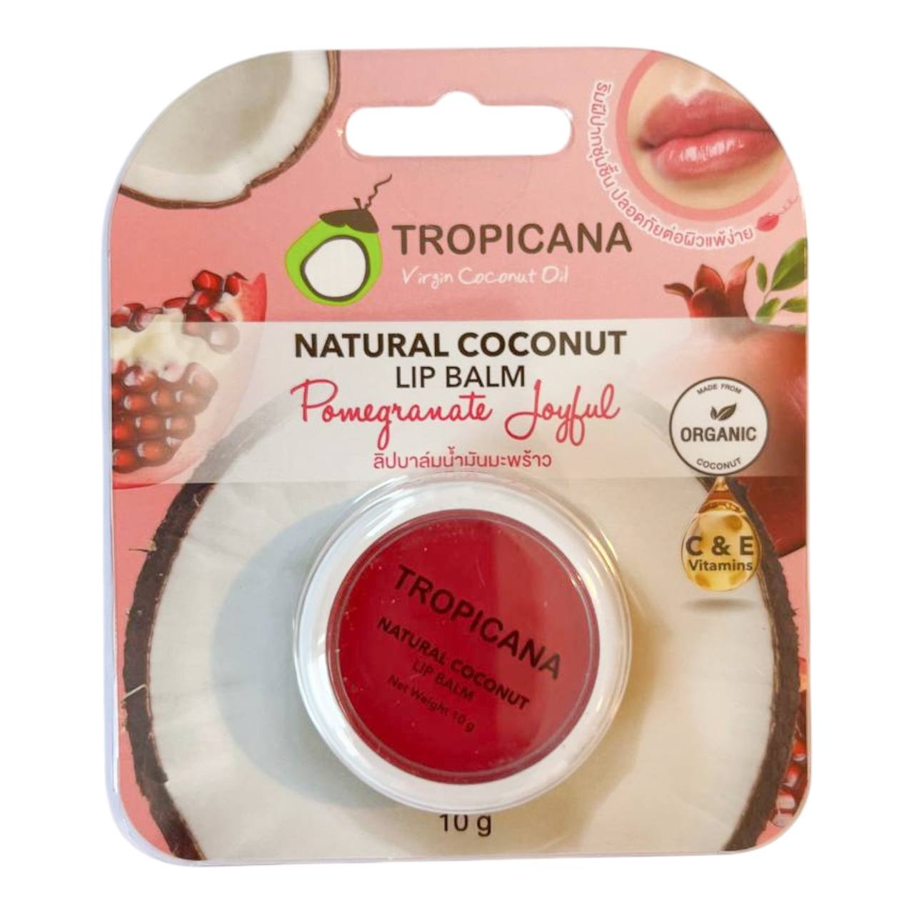 Tropicana Lippenbalsam mit Grapefruit, Kokos & Vitaminen – 10 g
